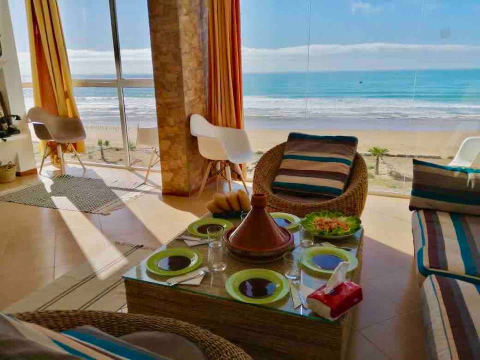 RosyPlage, a blue house on a surf beach, Aghroud, near Taghazout, Morocco, photo 5 of 10