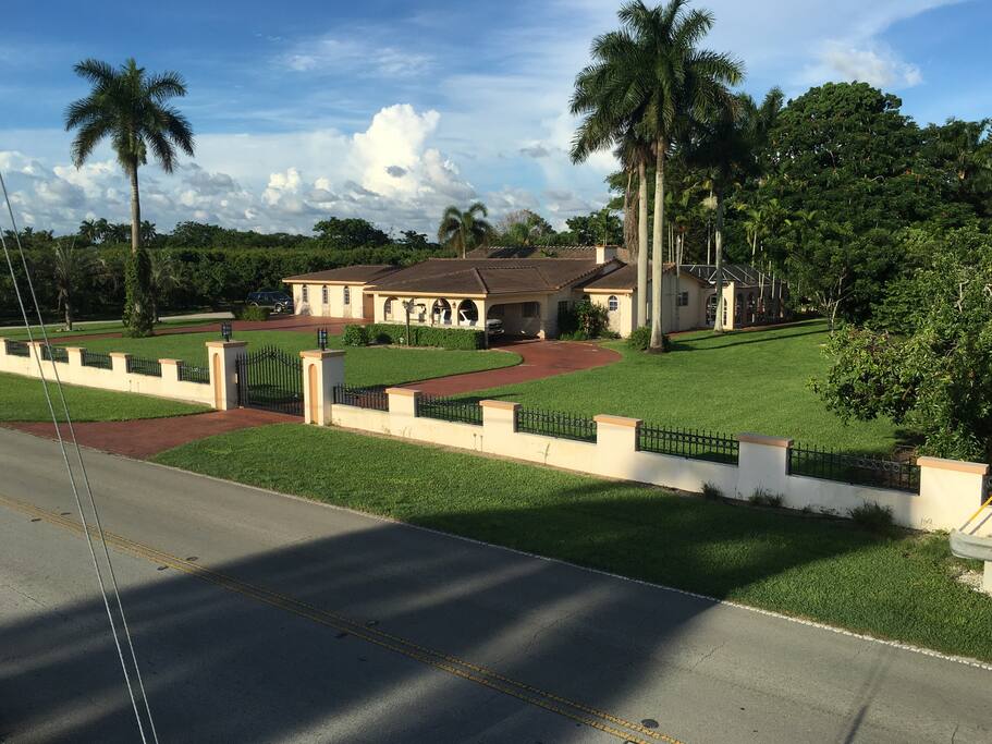 South view, south guest exit gate.