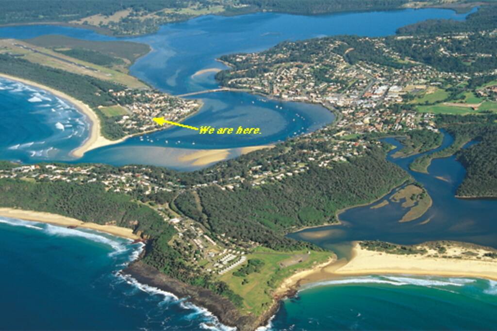 Our stunning location 150m from the beach & lake.