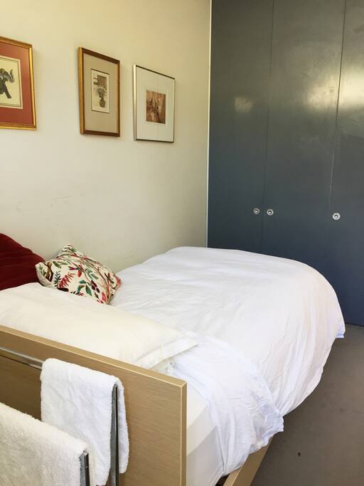 Your king-single bed + wardrobe