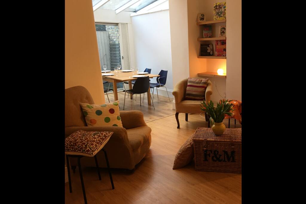 Sitting room through to dining room