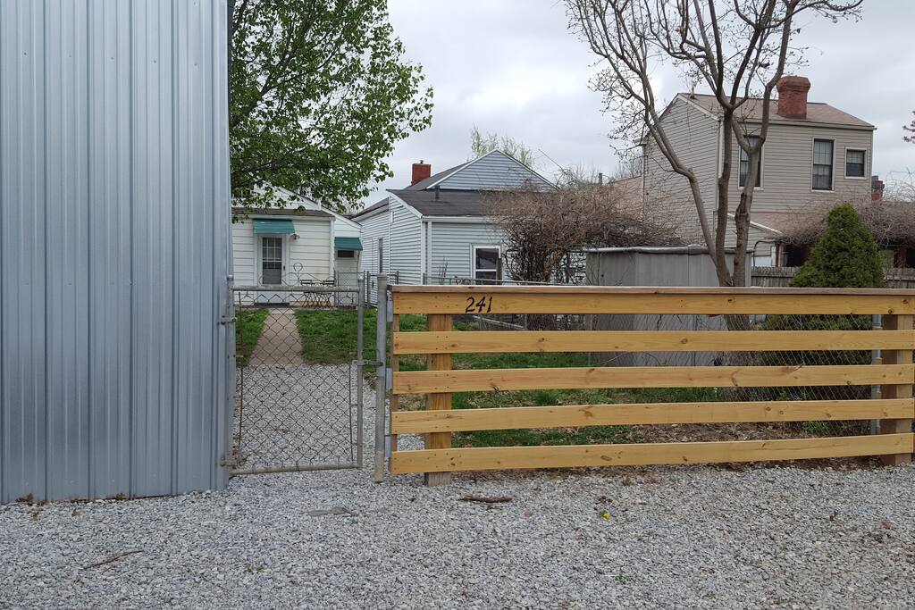 Private parking for 3 cars in alley behind house, that runs parallel to Pope St.