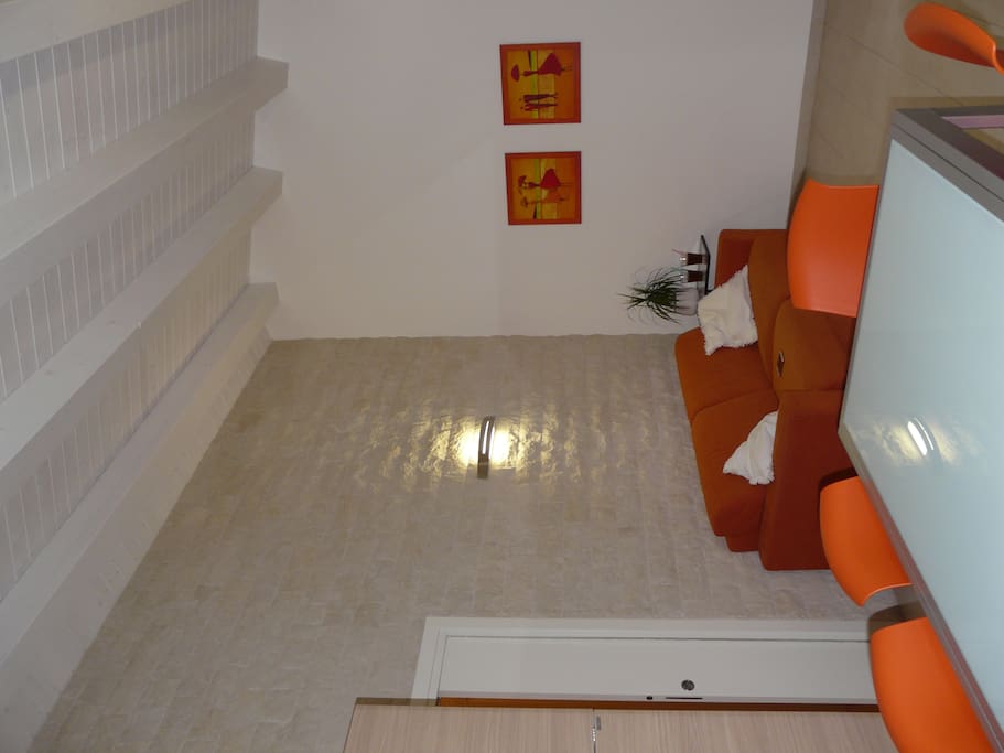 vista del divano letto matrimoniale
