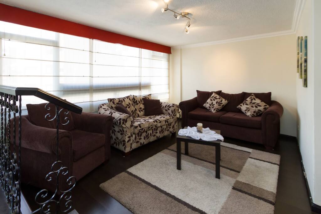 Living room with plenty of natural light