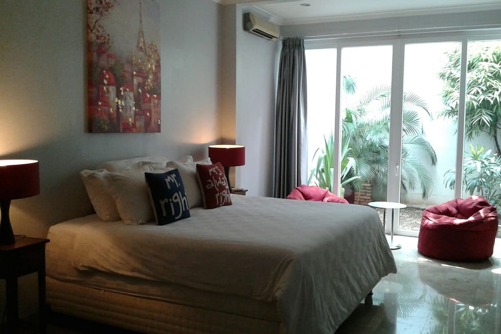 Master bedroom with small private garden