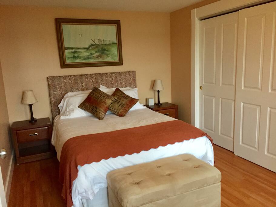 Apartment Bedroom with Queen Bed.