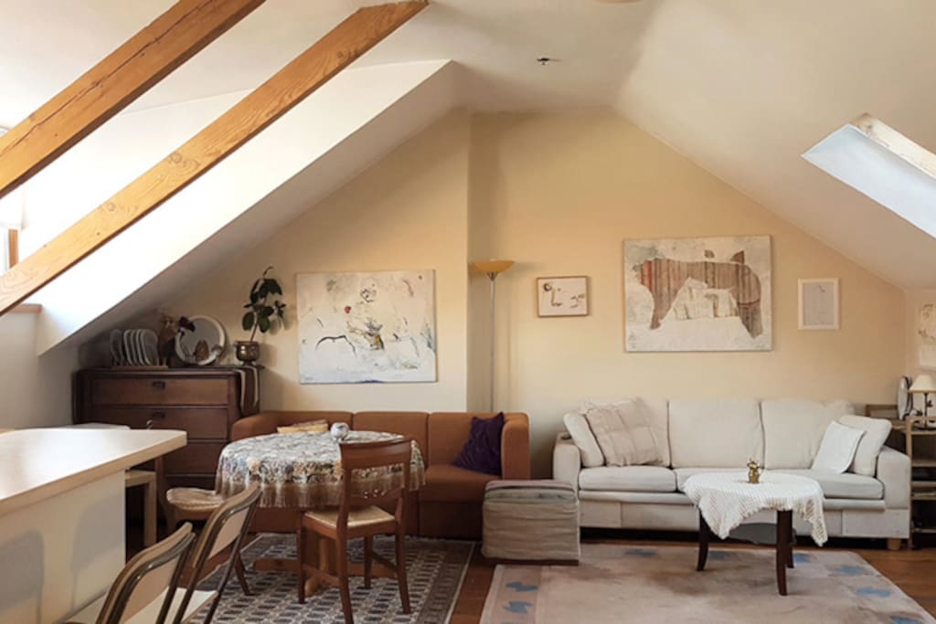 View to the living room space