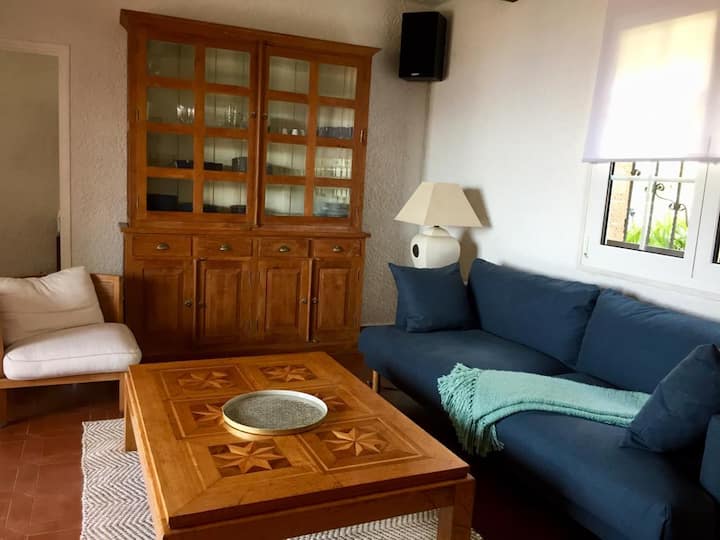 Upstairs living on the terrace and garden