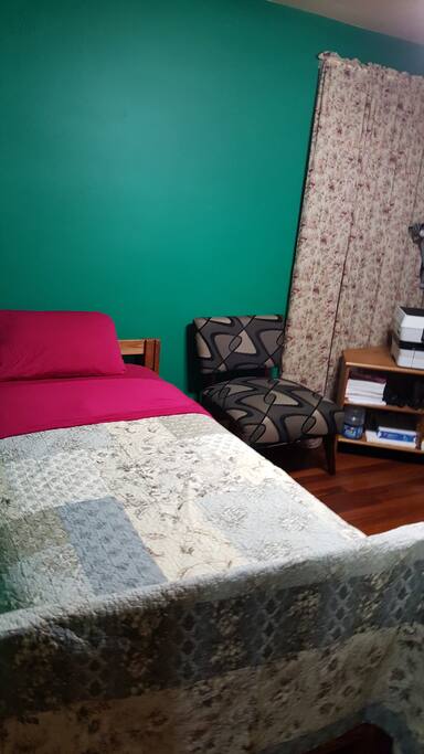 Neat room with real bed additional bed available for 2nd guest.