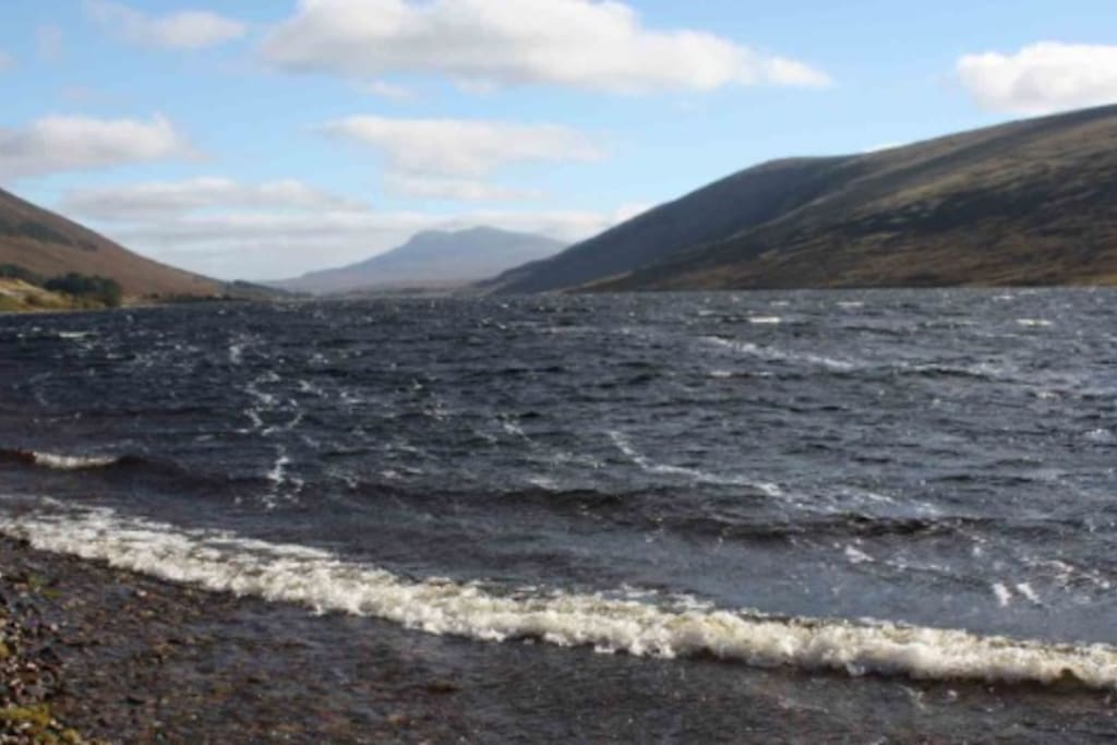 Loch a'Croisg, the local Loch, bank fishing available only. Loch has perch, brown trout, pike and the occasional salmon.