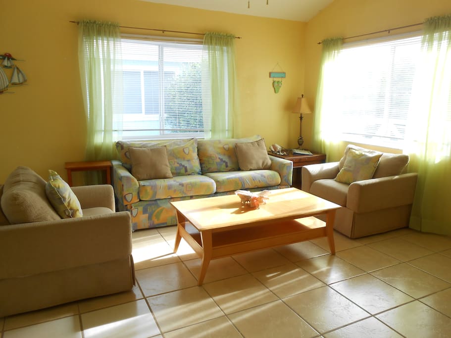 Comfortable, spacious, living room!