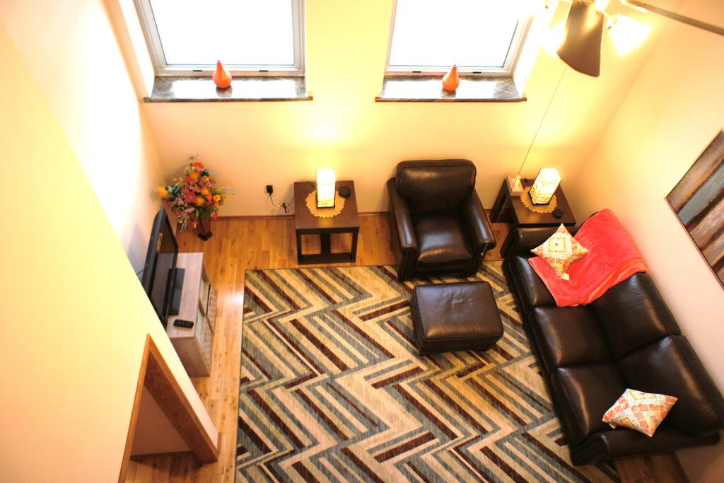 Look out loft to living room