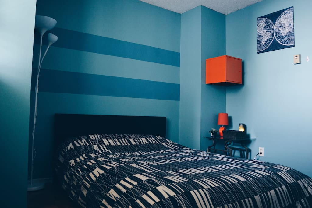 The bedroom.