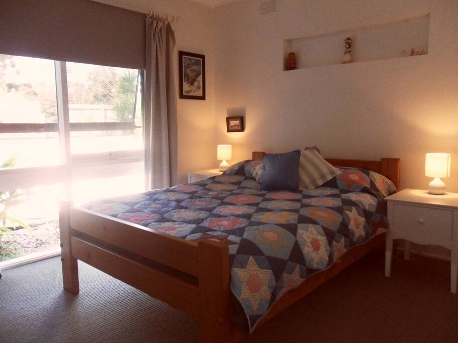 Second bedroom with double bed & wardrobe