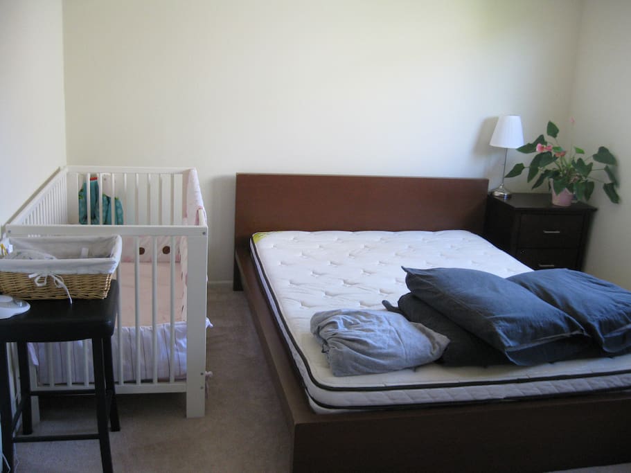 Bedroom with queen bed..