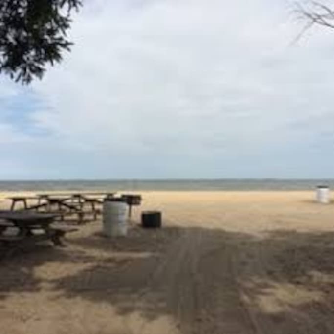 The Beach, Picnic Tables and Grills