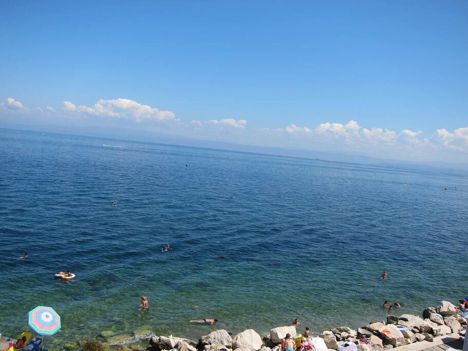 You are 2-minute walk to excellent swimming