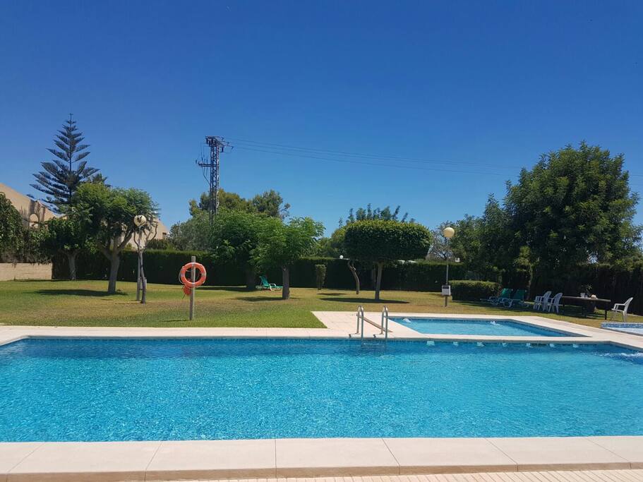 Our communal pool area