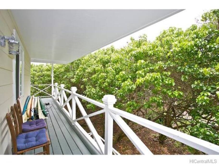 Upper level balcony.
