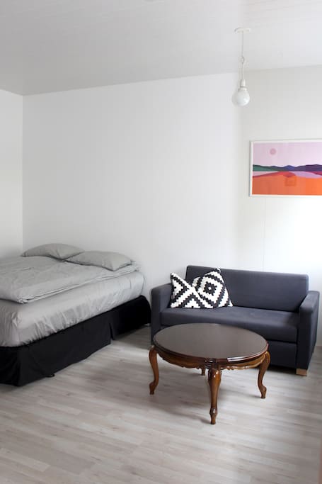 Double bed and pull out sofa