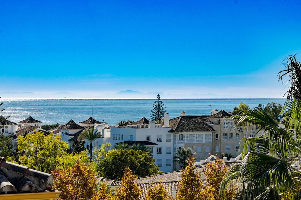 Views of African continent on a clear day, few min walk to the beach.