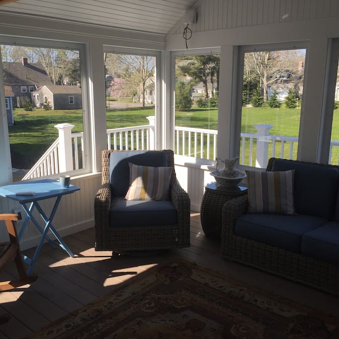 Screened in porch on 60 ft deck