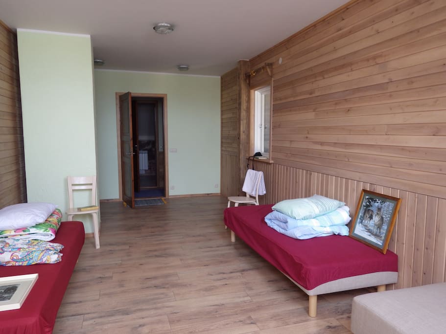 Bedroom with four single beds