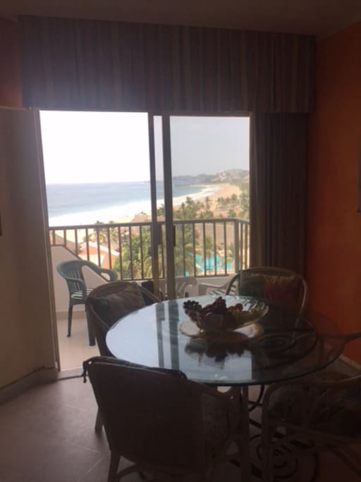 Living Room/Dining room with balcony