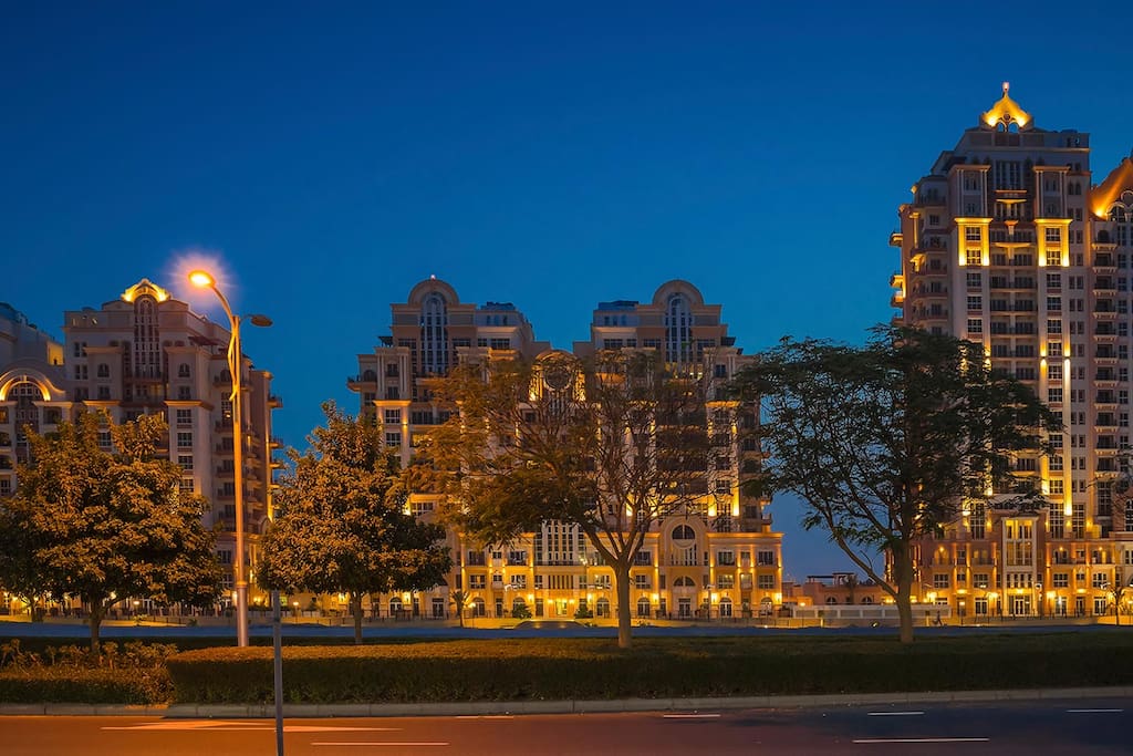 Beautiful view of the building from across the road.