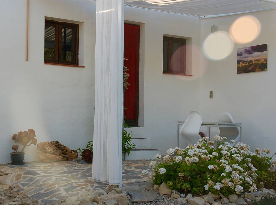 Lovely terrace of the Casita, at the backside of the B&B, just 20 meters from the swimmingpool