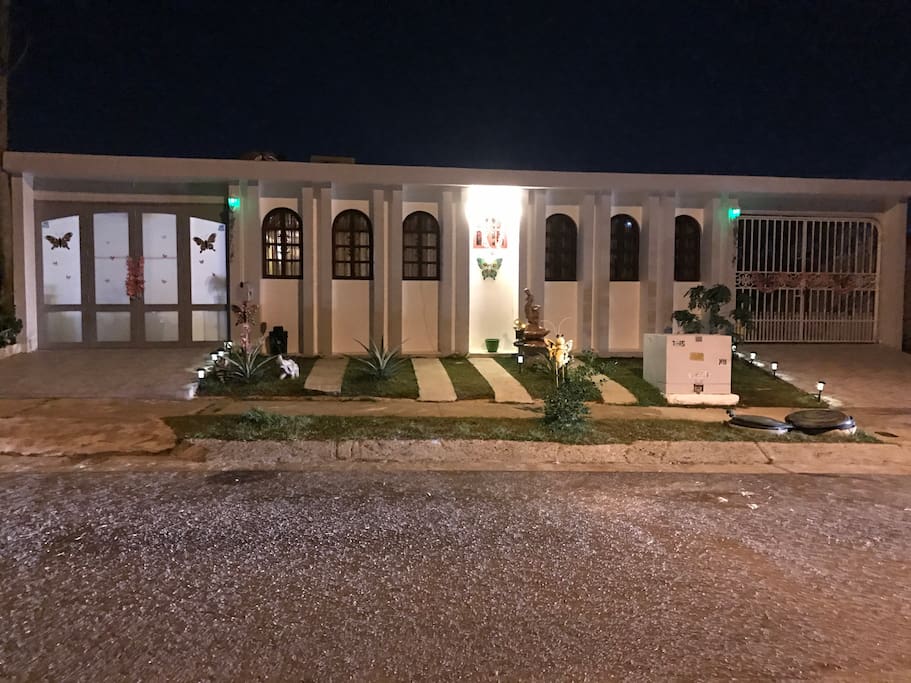 Plenty of parking in front of the house. Nice landscaped lawn with water fountain for added touch. Come check it out and stay at this place. You will be very happy you did.