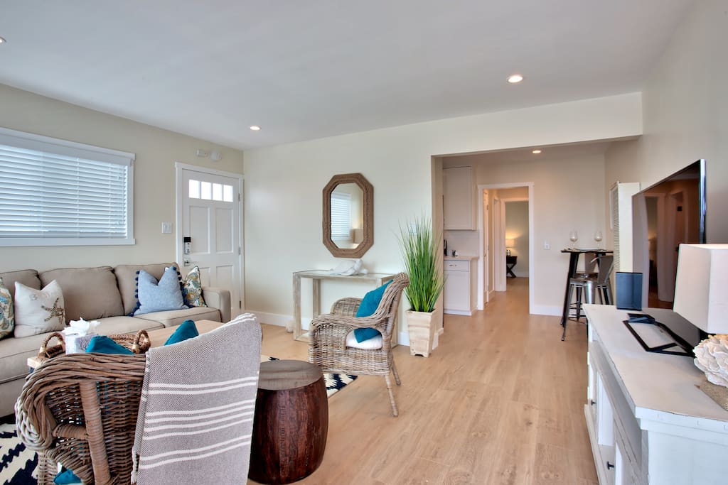 Open Living Room with Queen Sleeper Sofa