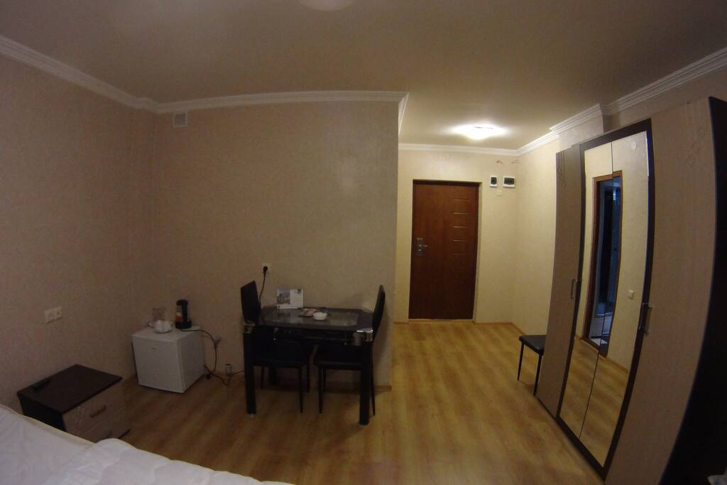 Fridge, Table & Kettle