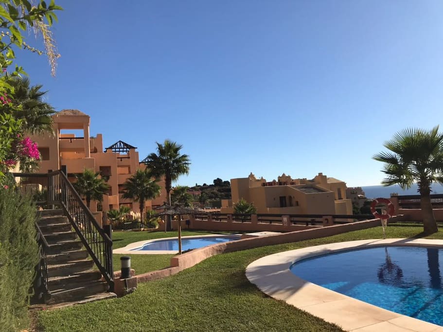 Swimming pools in the complex