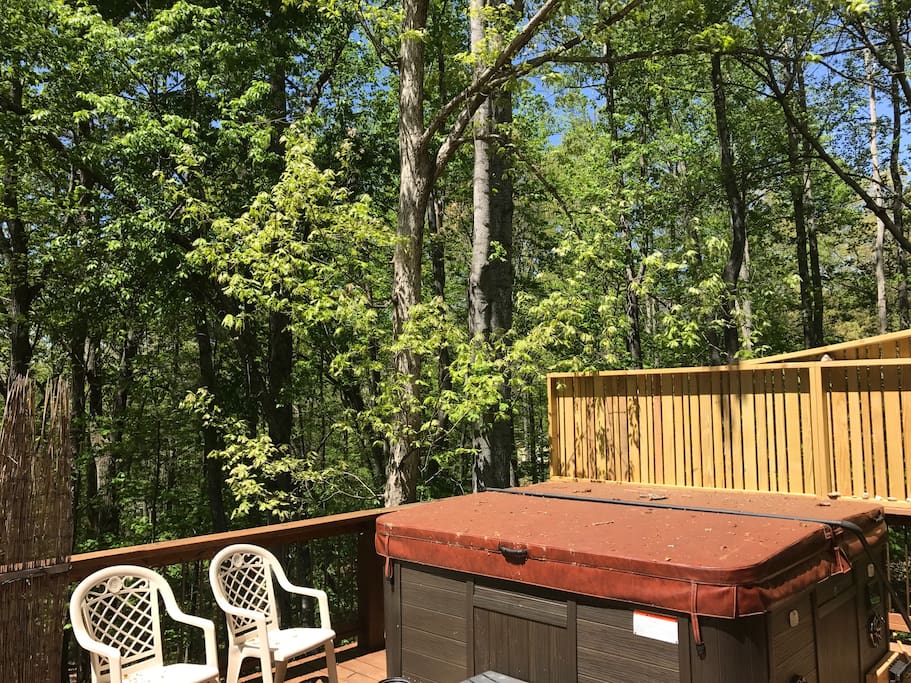 Deck and hottub