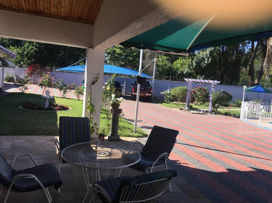 Sitting area by the main house that belongs to you too during your stay with us!