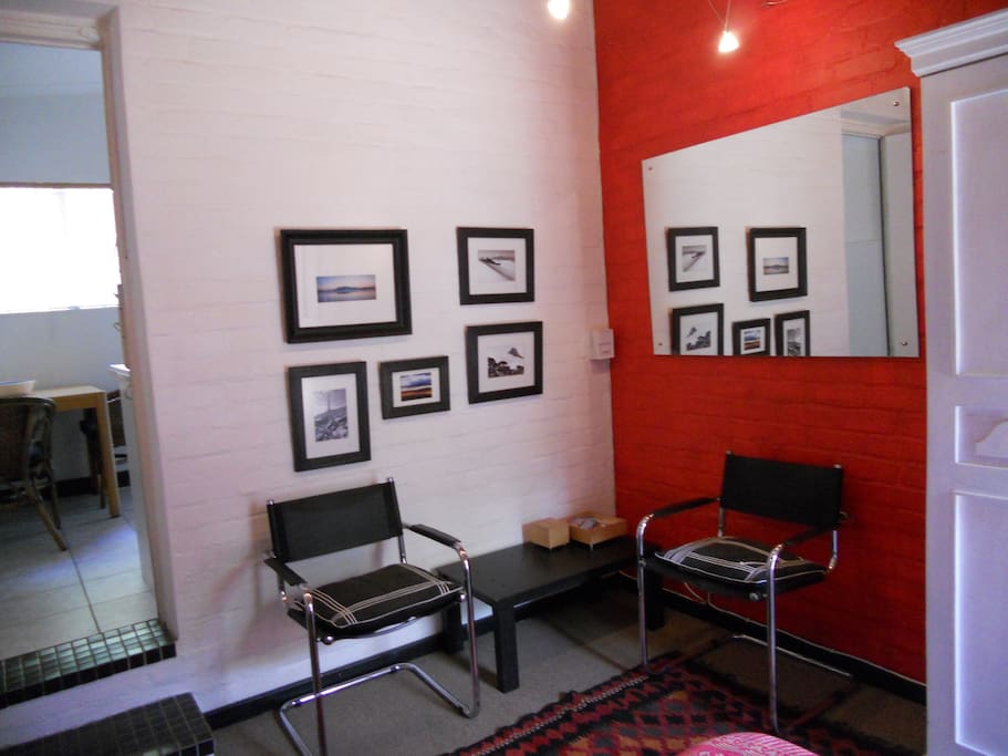 Seating area in bedroom