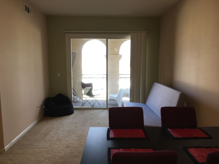 Living Space with convertible sofa