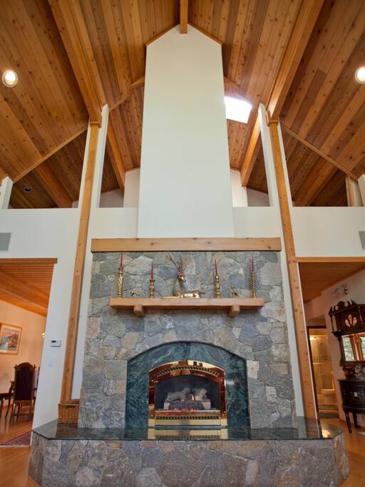 Gas fireplace in the living room