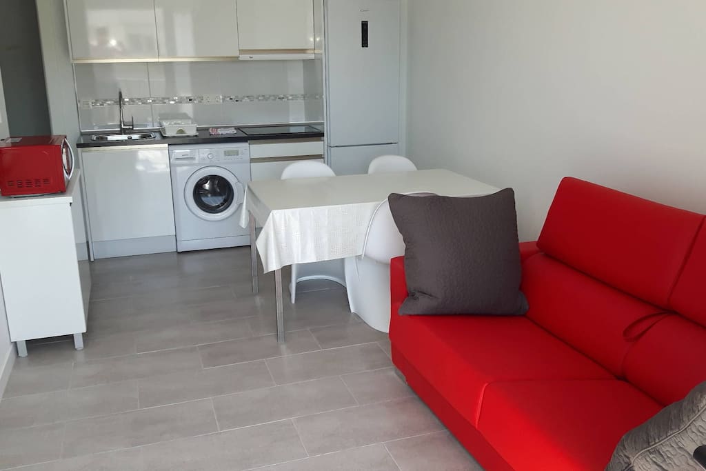 your living room and kitchen