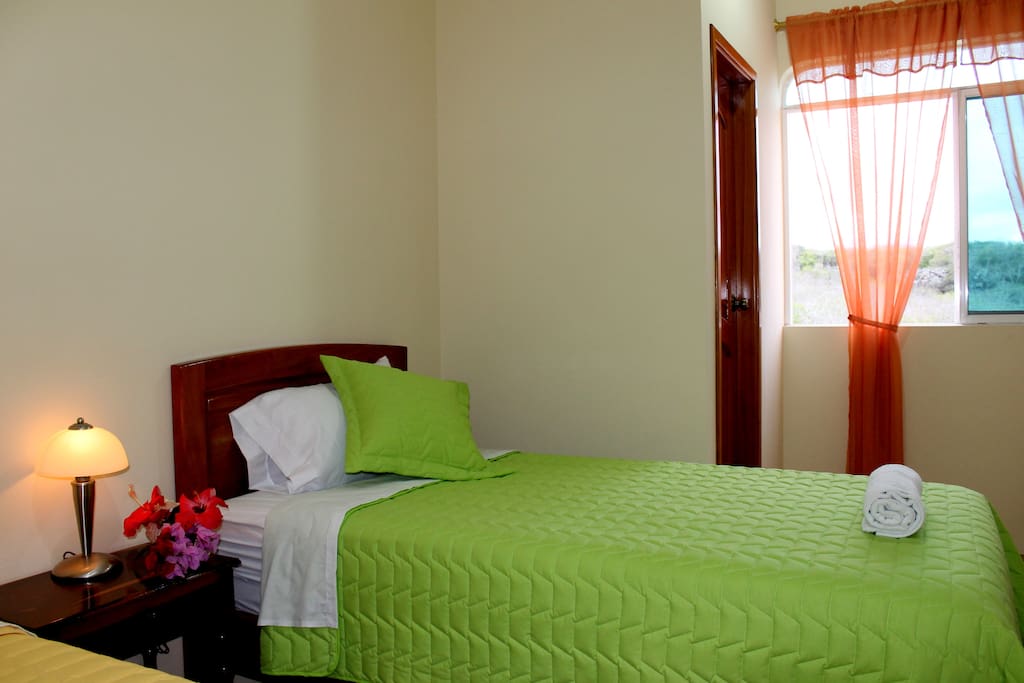 One King size bed or two twin size beds with mountain view window