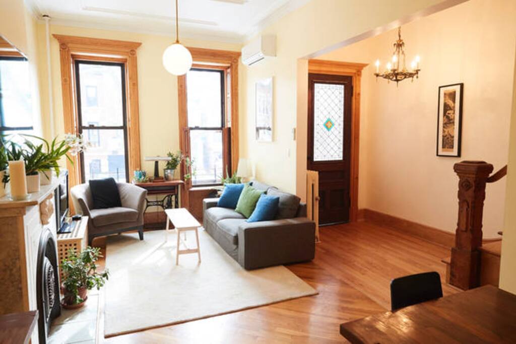 Open plan with classic, wood-flooring throughout.
