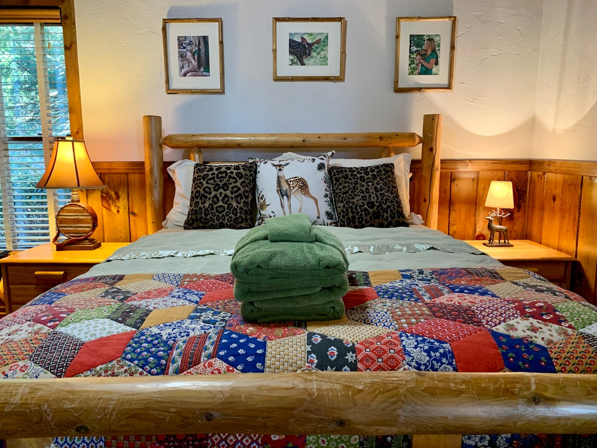 Bedroom 3, located on the main, includes a comfy queen bed with a new pillow top Ashley Sleep mattress. 