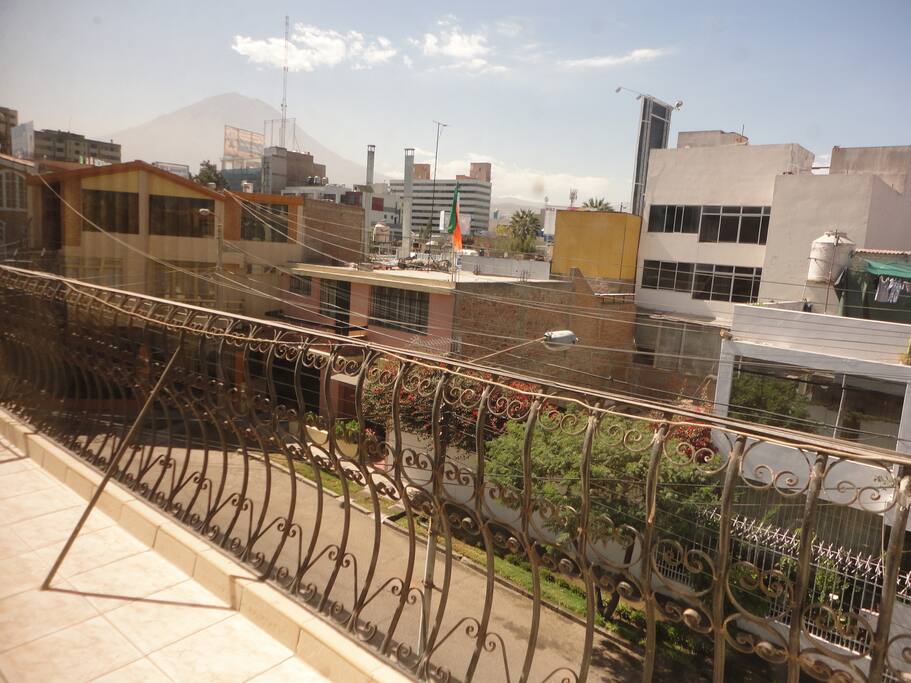 Terraza dentro de una de las habitaciones