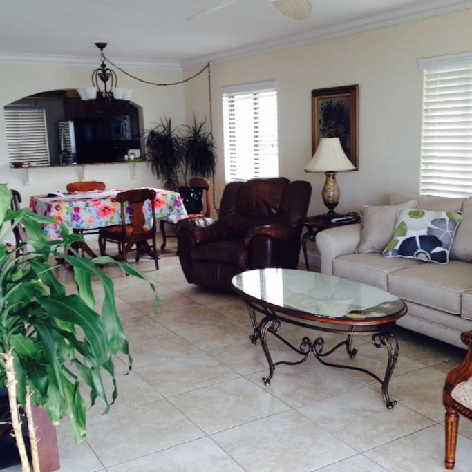 View of living room from balcony.