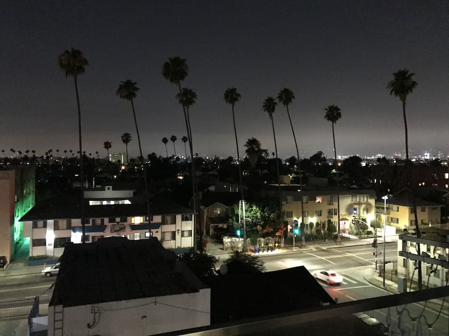 Balcony view at night