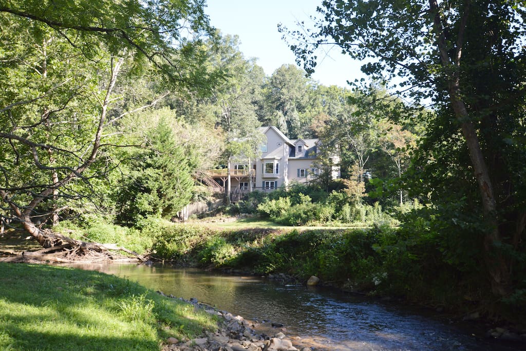 House on 4+ acres with creek