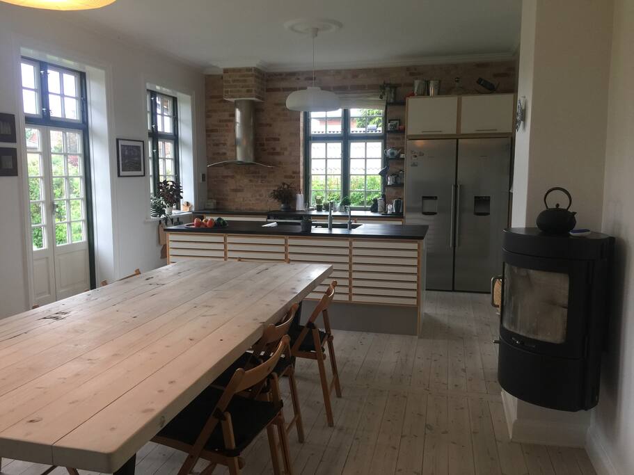 The large kitchen