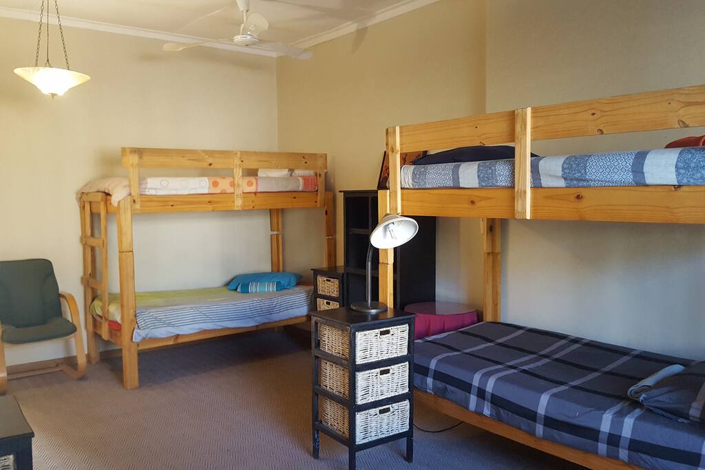 6-bed mixed dorm rooms , carpet floors, clean room