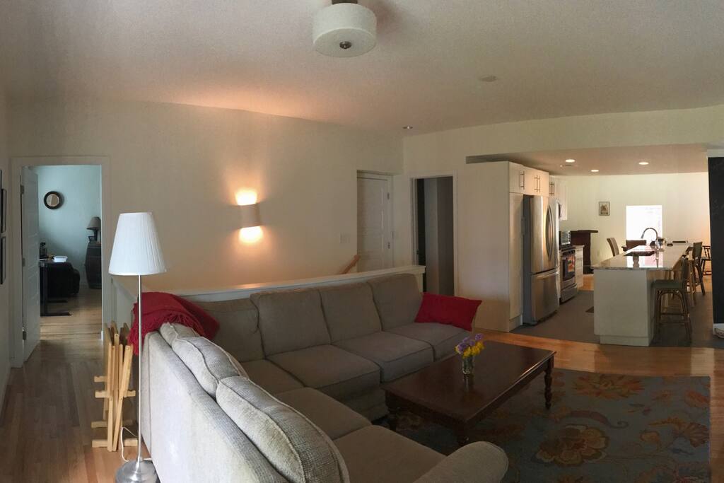 Living room and kitchen